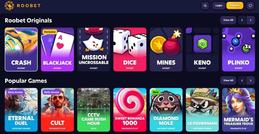 Roobet – Sezione Slot Machine